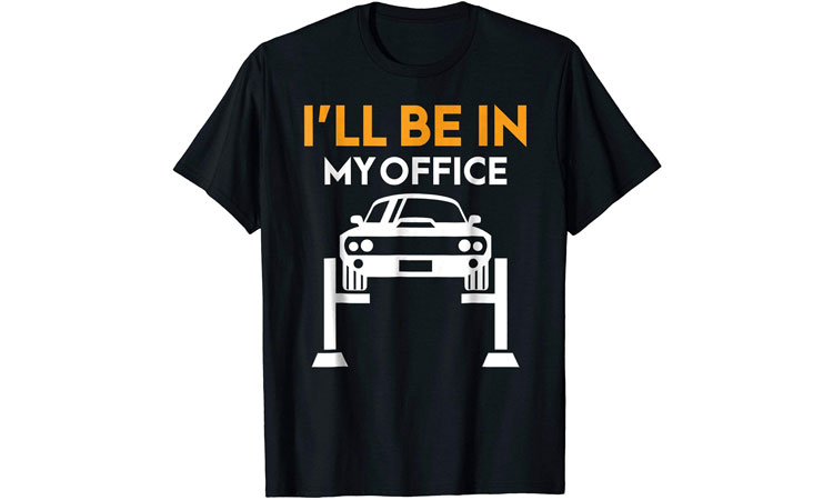 car mechanic office t-shirt