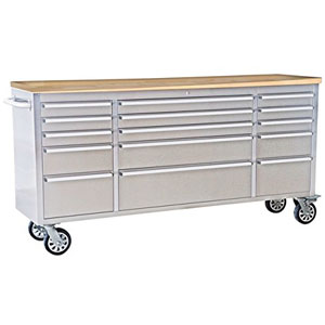 long stainless steel tool cabinet
