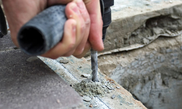 hammer drill into concrete