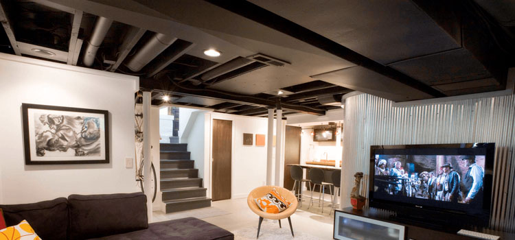 10 Basement Ceiling Ideas For Standard And Low Ceilings - How Much To Finish A Basement Ceiling