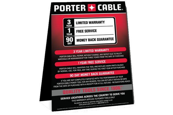 Porter-Cable warranty